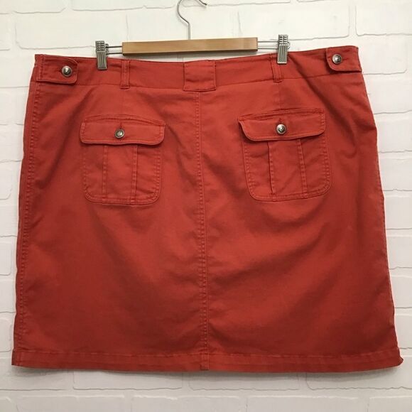 ADDITION-ELLE skort mini skirt shorts orange tangerine plus size pockets size 24 - Picture 2 of 14